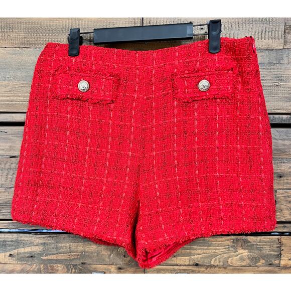 GENERATION LOVE Bunnie Tweed Shorts in Red Sz 10 NWT - Picture 1 of 9